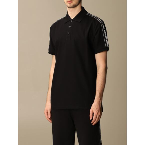 Burberry Black Stonely Logo Tape Cotton Pique Men's Polo Shirt Size SP - Picture 2 of 16